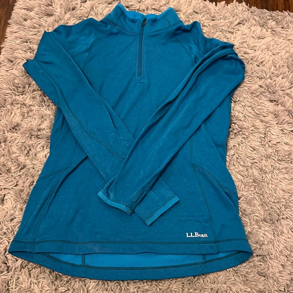 LL bean teal zip up